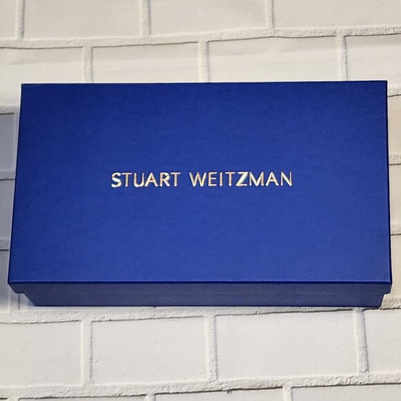 Brand  New Stuart Weitzman Anicia 25 Black Leather Low Pump Size: 39.5 | 9 B - Picture 1 of 13